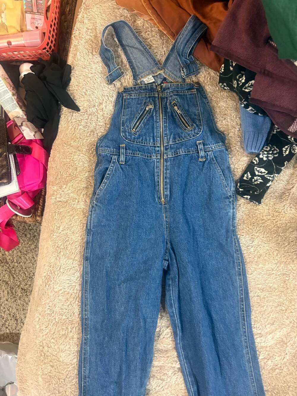 Goodfellow Collection Vintage Denim Overalls with Zipper Detail